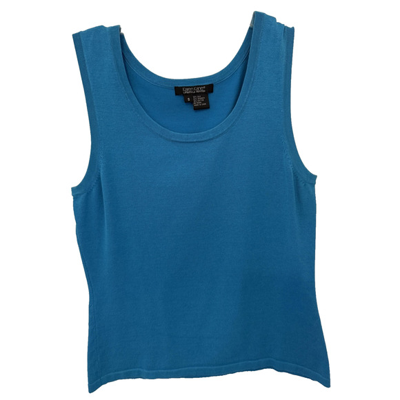 Karen Kane Sweater Set Womens Small Teal Twinset V Neck Pullover + Tank Silk - Picture 3 of 8